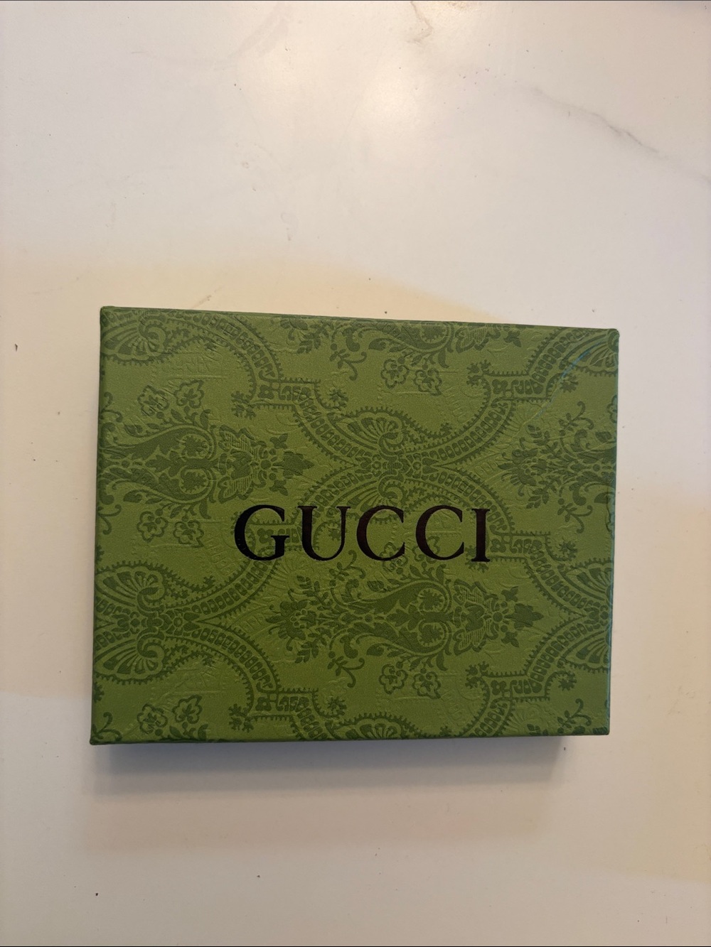Gucci Green Patterned Logo Box